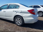 2012 Honda Civic Lx White vin: 19XFB2F55CE059754