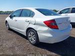 2012 Honda Civic Lx White vin: 19XFB2F55CE059754