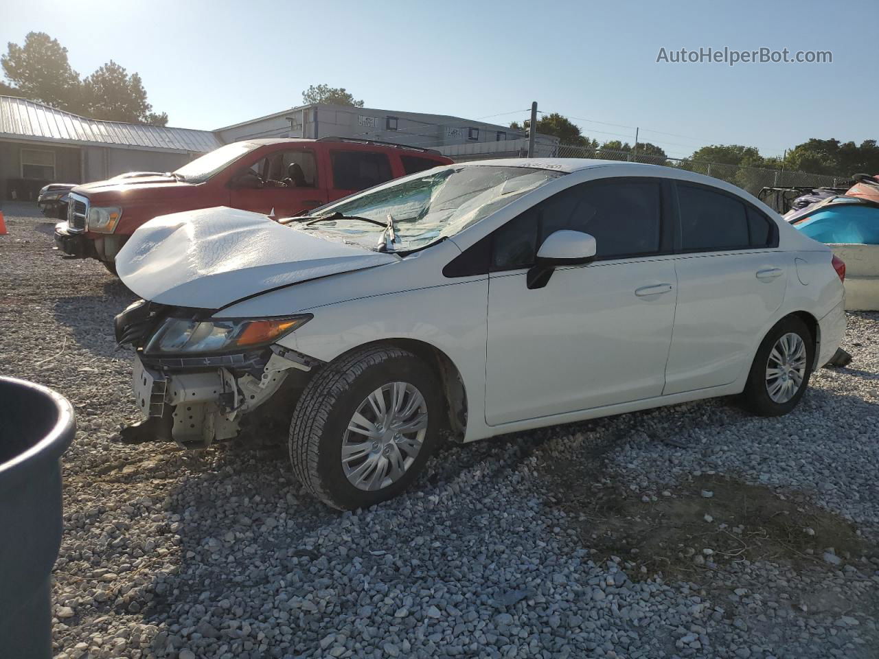 2012 Honda Civic Lx Белый vin: 19XFB2F55CE107298