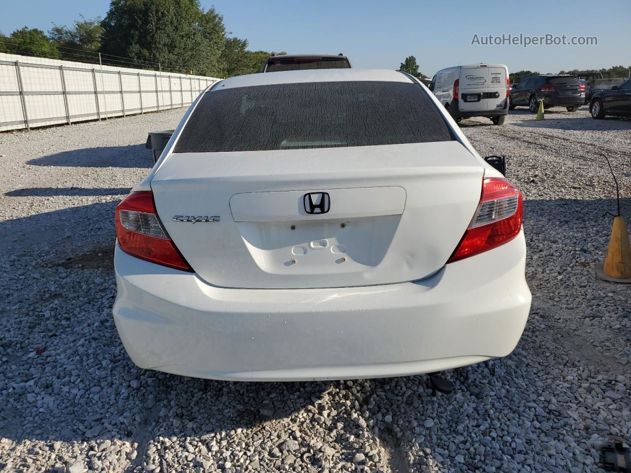 2012 Honda Civic Lx Белый vin: 19XFB2F55CE107298