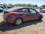 2012 Honda Civic Lx Burgundy vin: 19XFB2F55CE364140