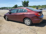 2012 Honda Civic Lx Burgundy vin: 19XFB2F55CE364140