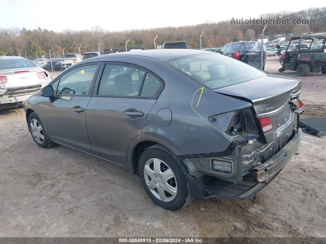 2013 Honda Civic Lx Gray vin: 19XFB2F55DE002097