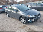 2013 Honda Civic Lx Gray vin: 19XFB2F55DE002097