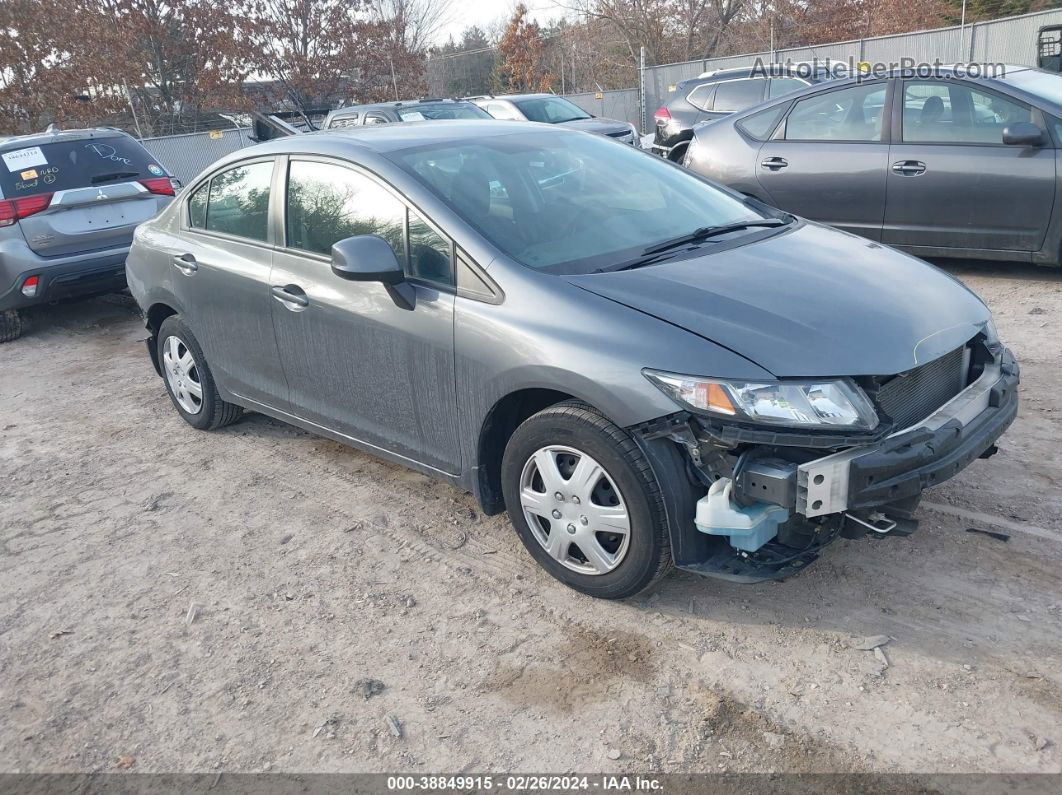 2013 Honda Civic Lx Gray vin: 19XFB2F55DE002097