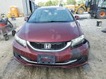 2013 Honda Civic Lx Burgundy vin: 19XFB2F55DE011494