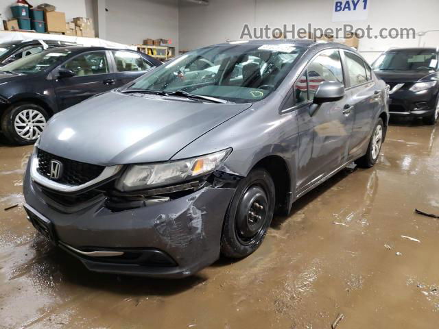 2013 Honda Civic Lx Gray vin: 19XFB2F55DE023032