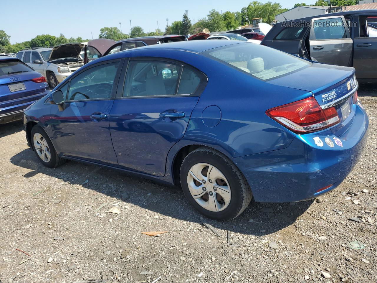 2013 Honda Civic Lx Blue vin: 19XFB2F55DE042793