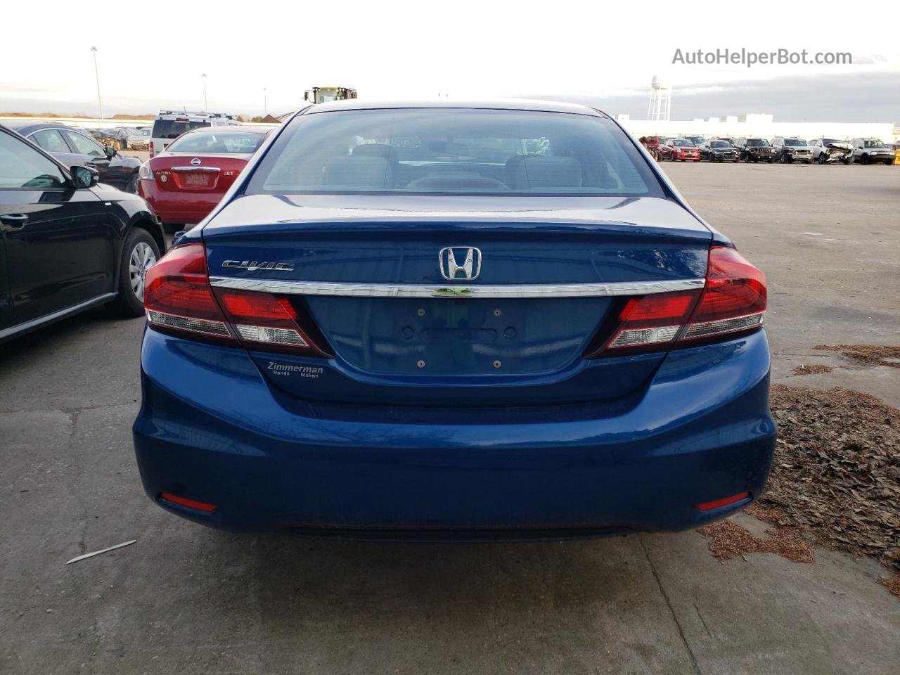 2013 Honda Civic Lx Синий vin: 19XFB2F55DE045175