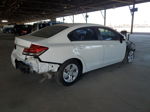 2013 Honda Civic Lx White vin: 19XFB2F55DE053700