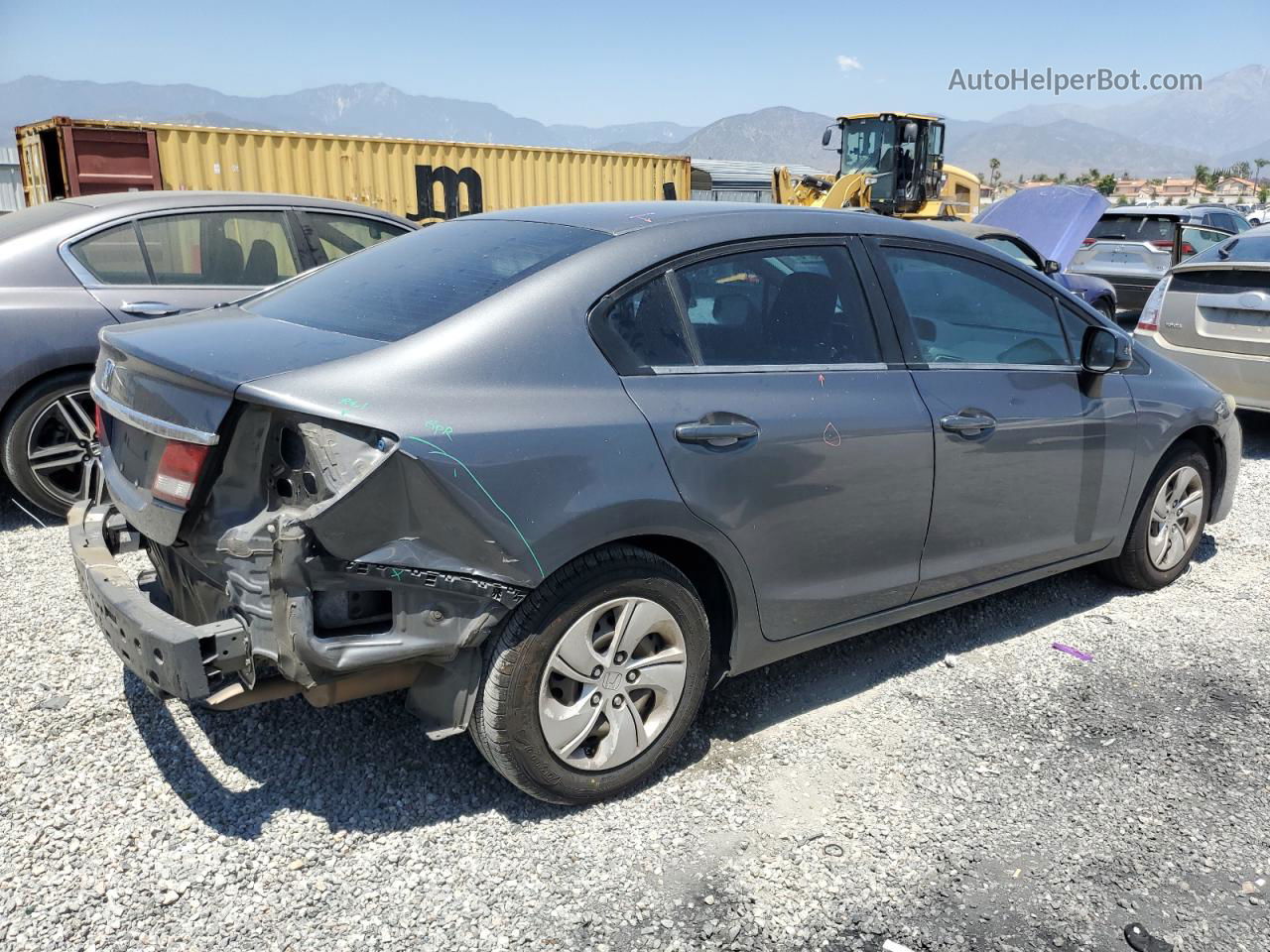 2013 Honda Civic Lx Gray vin: 19XFB2F55DE205863