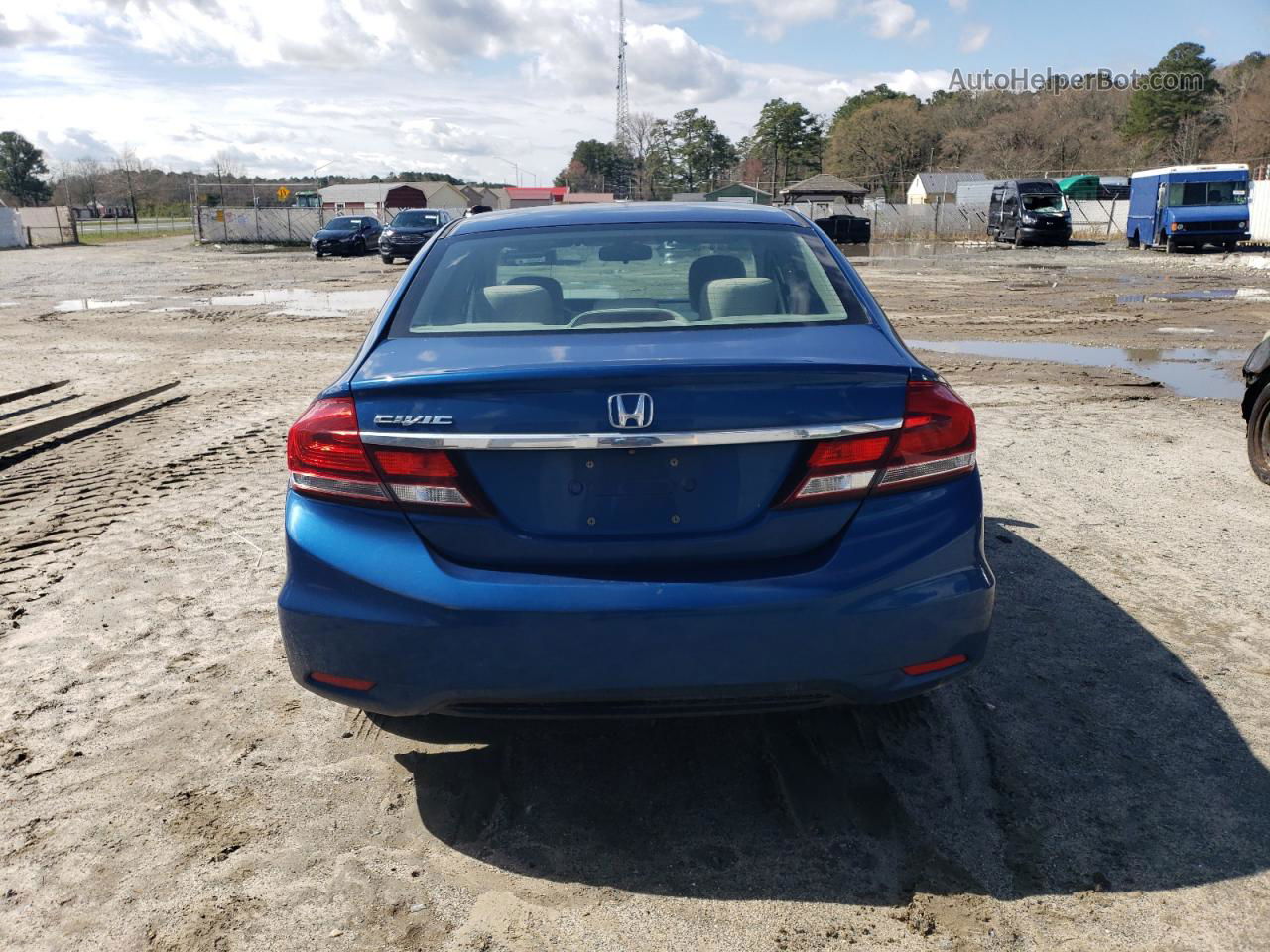 2013 Honda Civic Lx Blue vin: 19XFB2F55DE212019