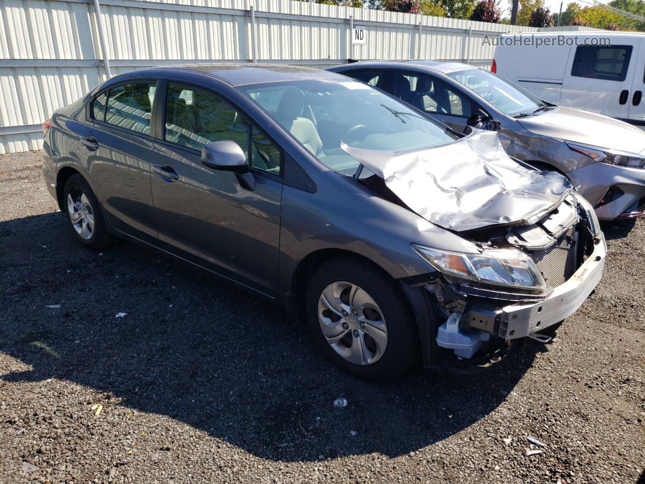 2013 Honda Civic Lx Gray vin: 19XFB2F55DE283074