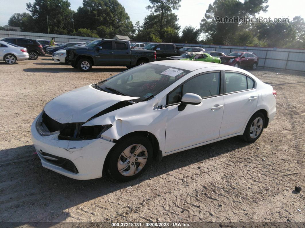 2014 Honda Civic Sedan Lx White vin: 19XFB2F55EE017460