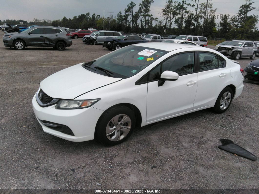 2014 Honda Civic Lx White vin: 19XFB2F55EE028121