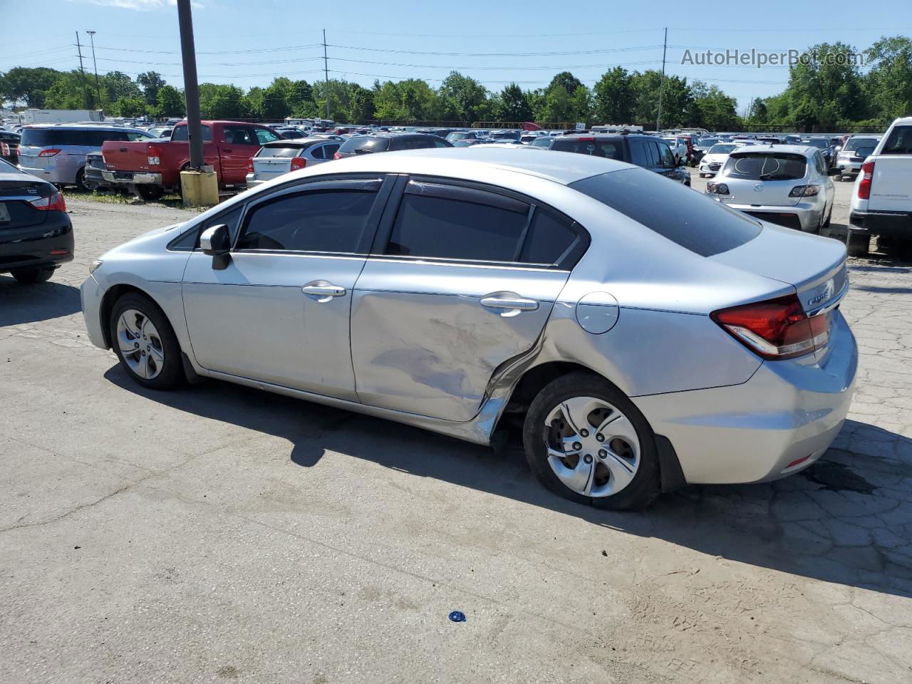 2014 Honda Civic Lx Silver vin: 19XFB2F55EE063838