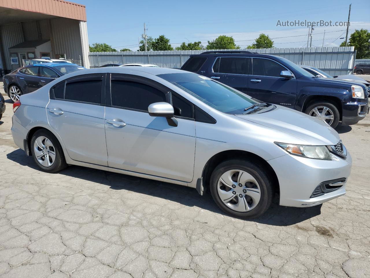 2014 Honda Civic Lx Silver vin: 19XFB2F55EE063838