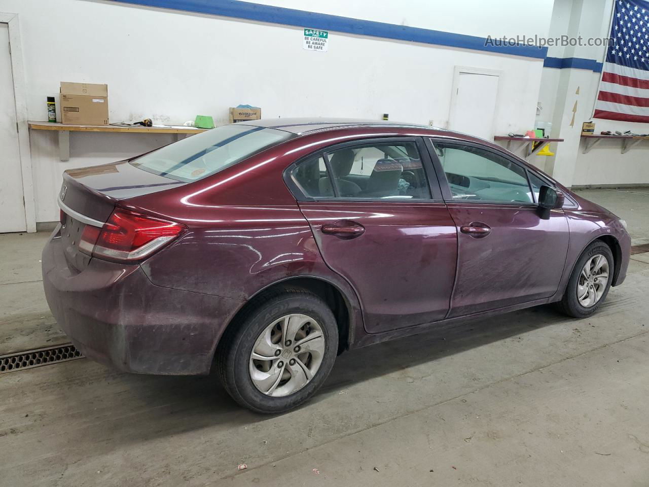 2014 Honda Civic Lx Maroon vin: 19XFB2F55EE215634