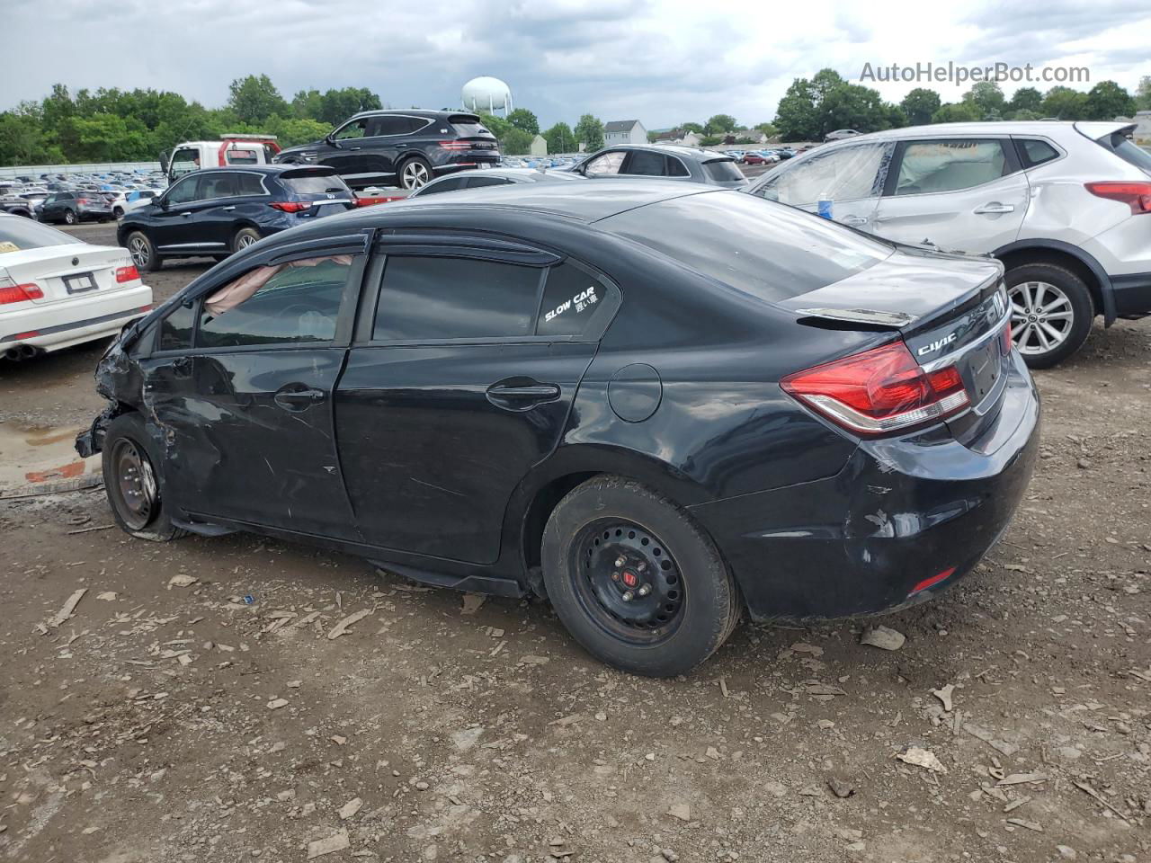 2014 Honda Civic Lx Black vin: 19XFB2F55EE216489