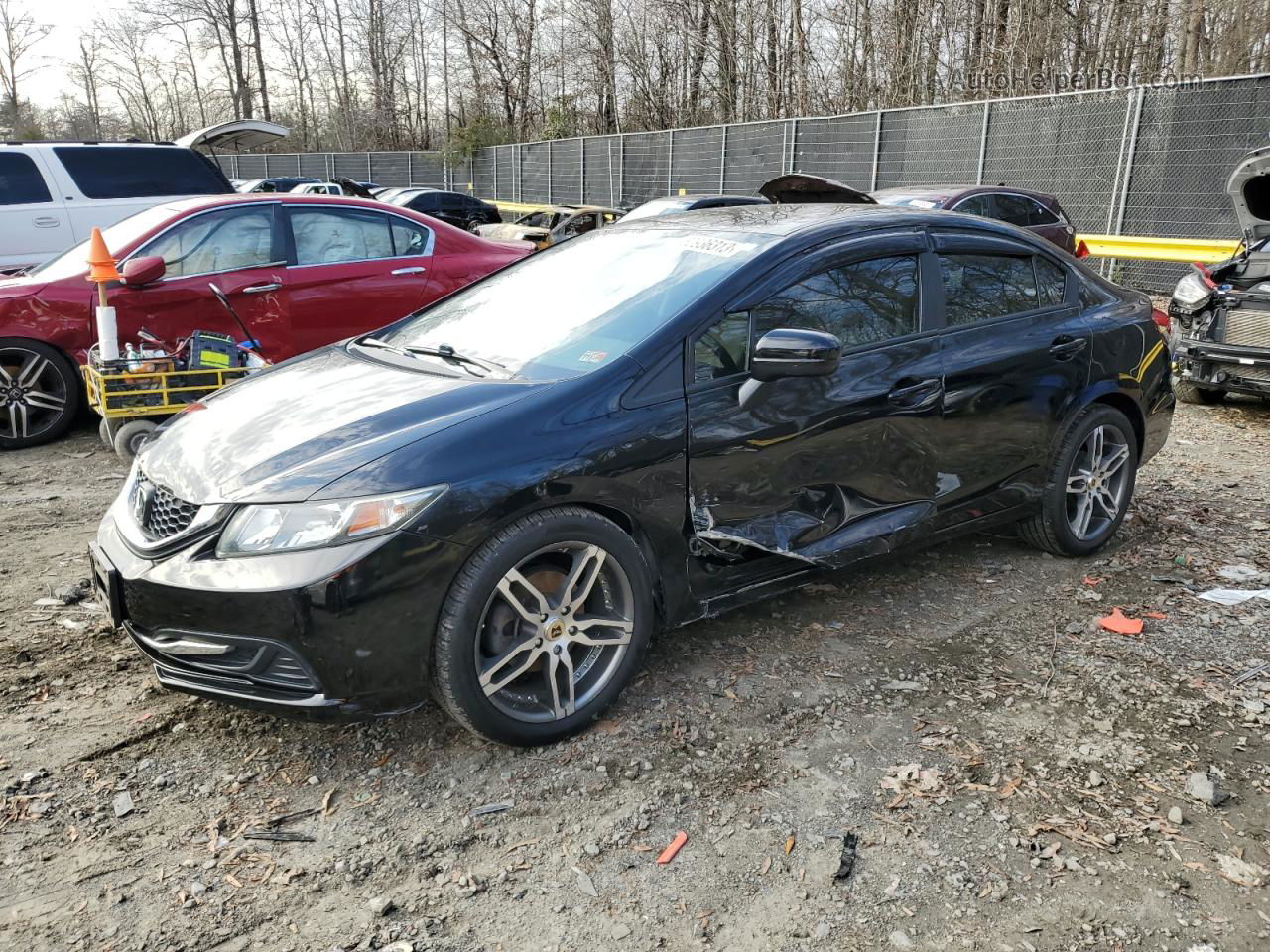 2014 Honda Civic Lx Black vin: 19XFB2F55EE230201