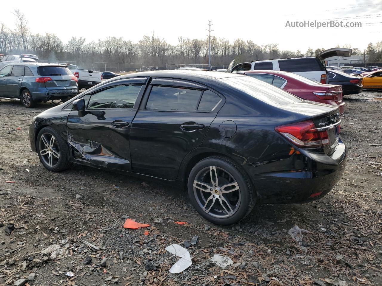 2014 Honda Civic Lx Black vin: 19XFB2F55EE230201