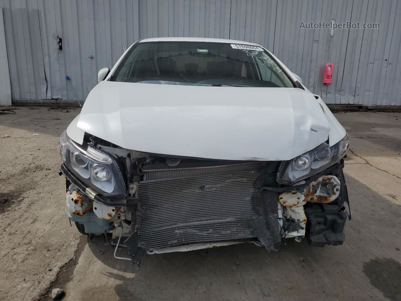 2015 Honda Civic Lx White vin: 19XFB2F55FE037399