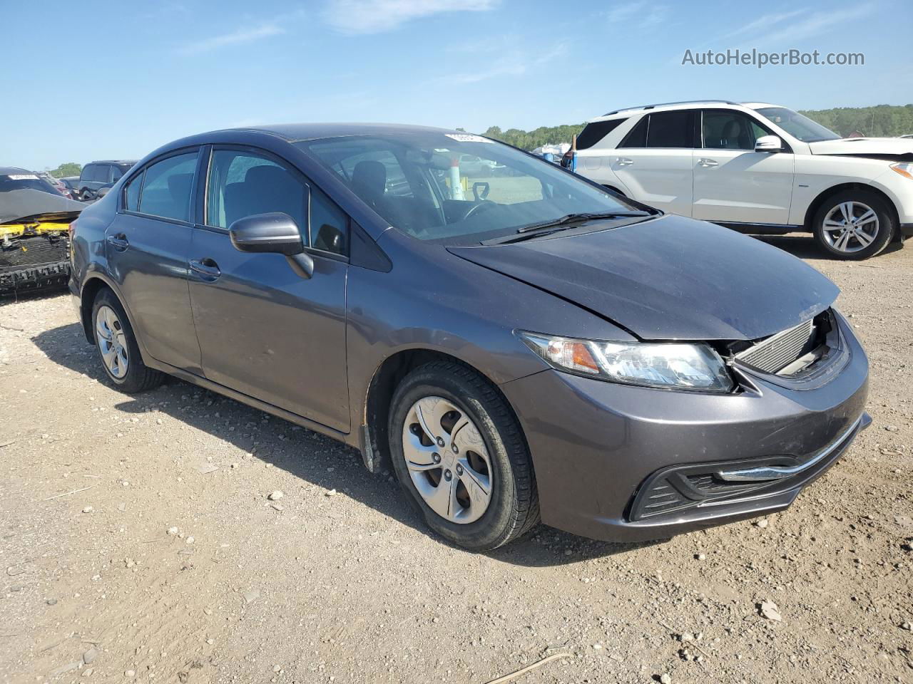 2015 Honda Civic Lx Gray vin: 19XFB2F55FE079104