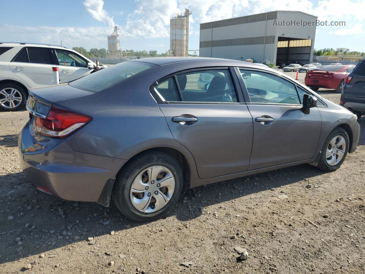 2015 Honda Civic Lx Gray vin: 19XFB2F55FE079104