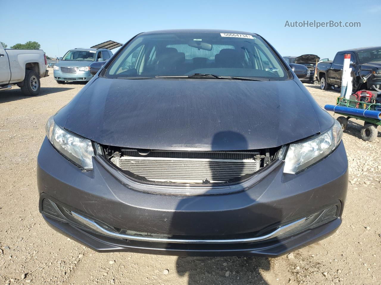 2015 Honda Civic Lx Gray vin: 19XFB2F55FE079104