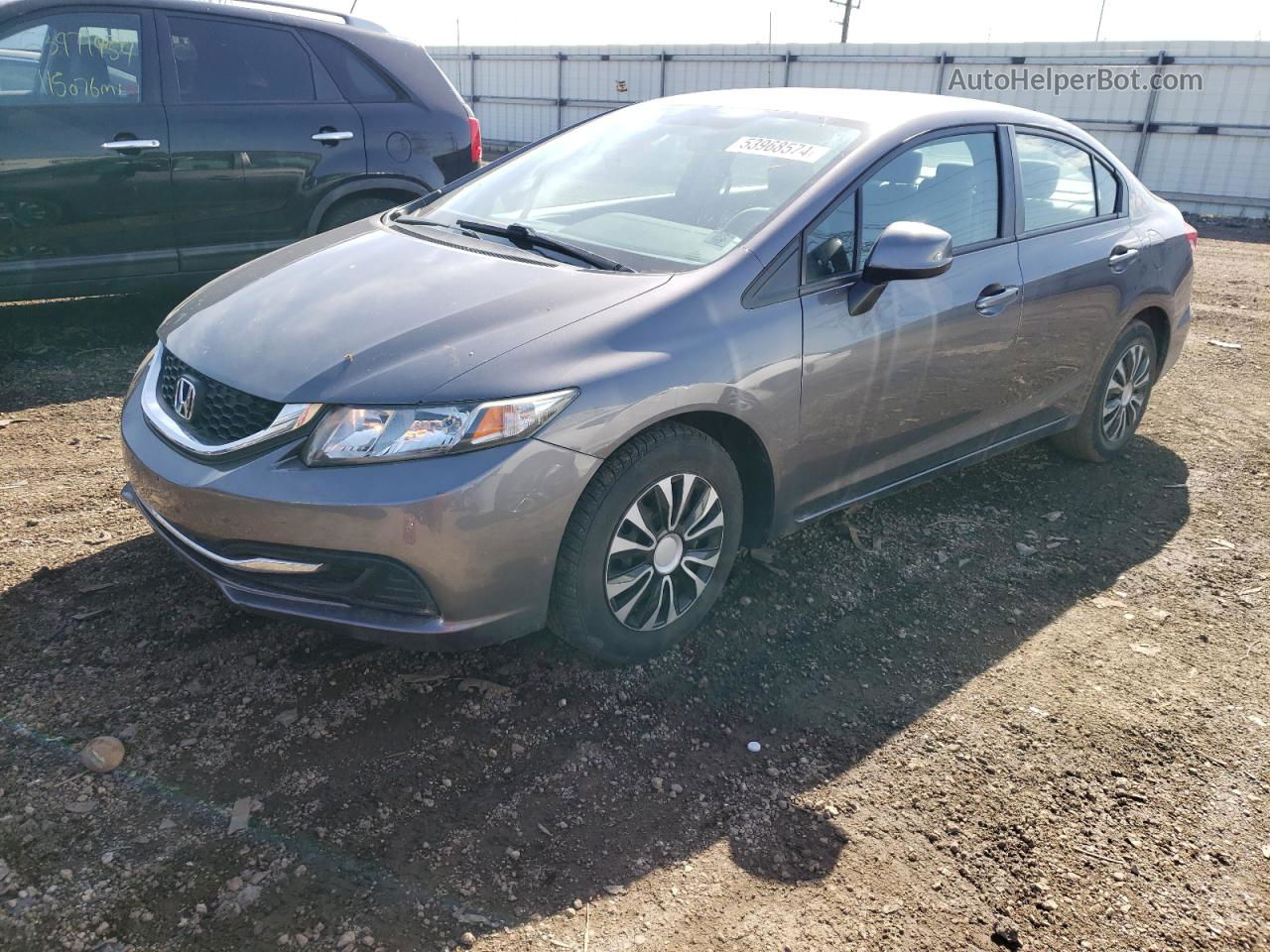 2015 Honda Civic Lx Gray vin: 19XFB2F55FE085517