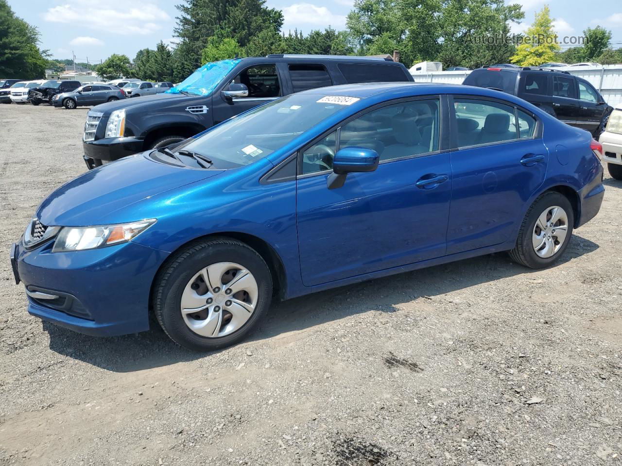 2015 Honda Civic Lx Синий vin: 19XFB2F55FE225453