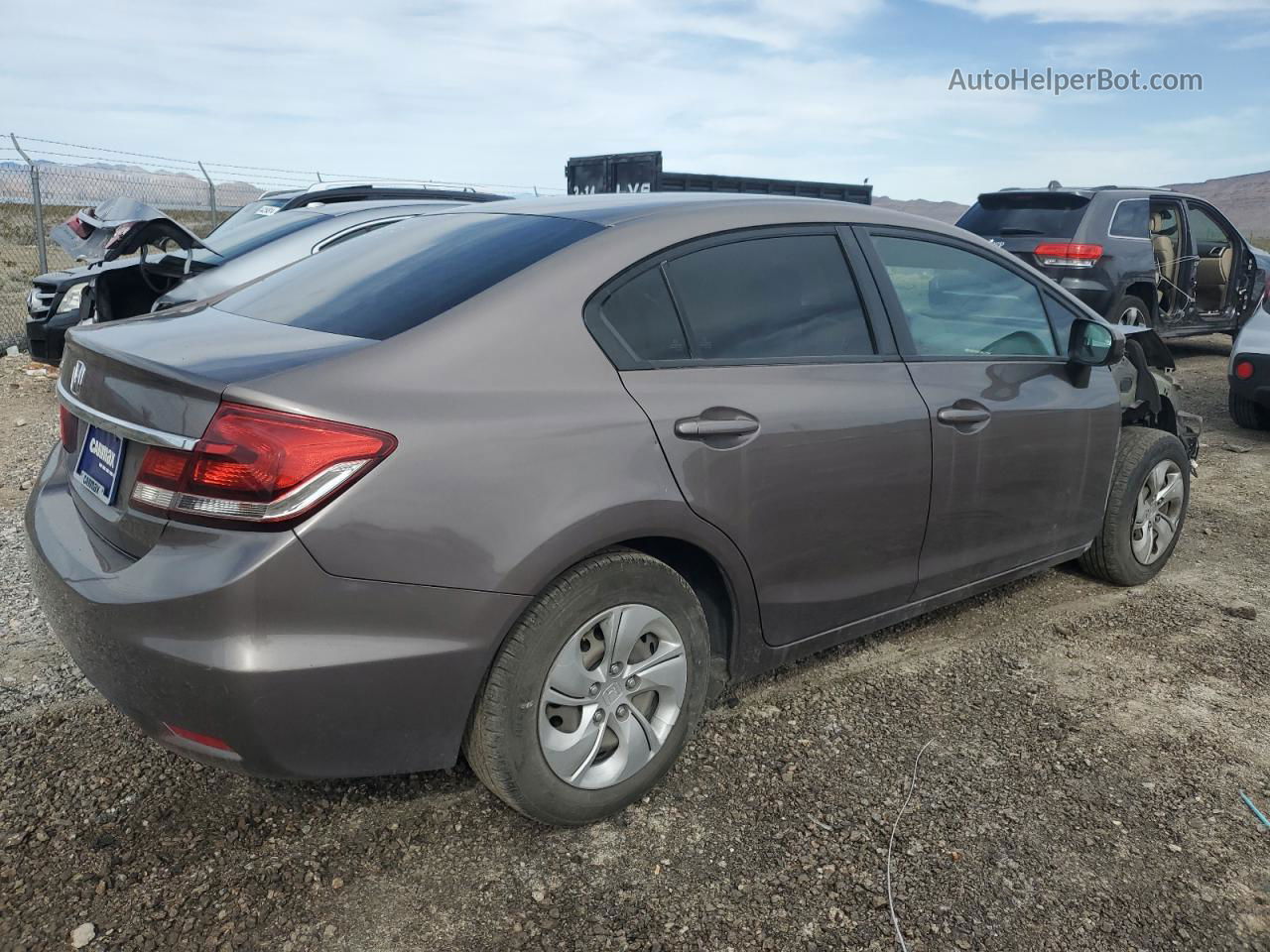 2015 Honda Civic Lx Brown vin: 19XFB2F55FE298211