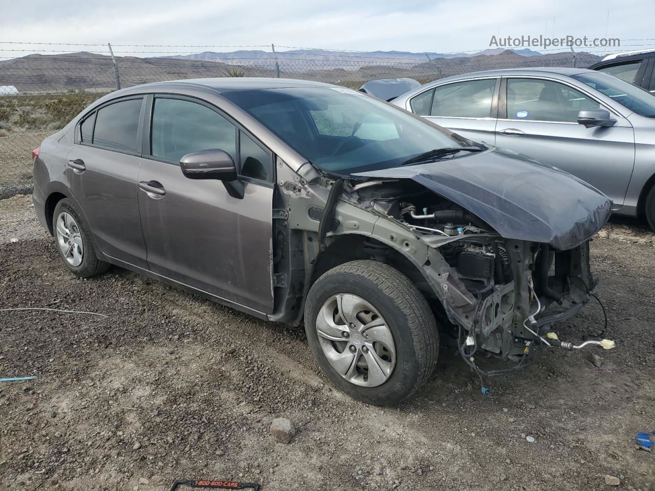 2015 Honda Civic Lx Brown vin: 19XFB2F55FE298211