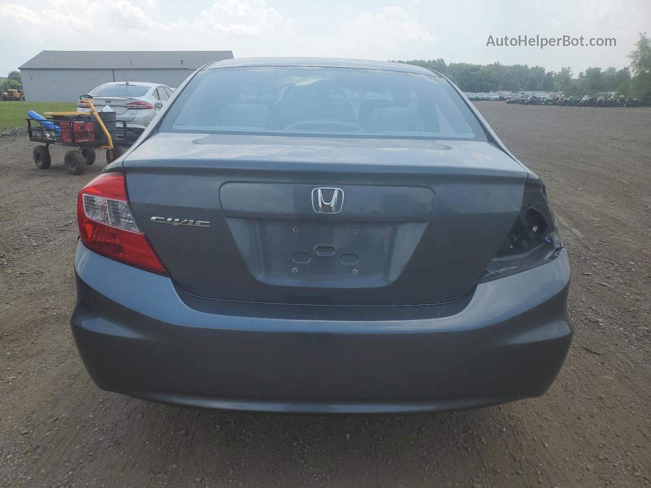 2012 Honda Civic Lx Gray vin: 19XFB2F56CE030912