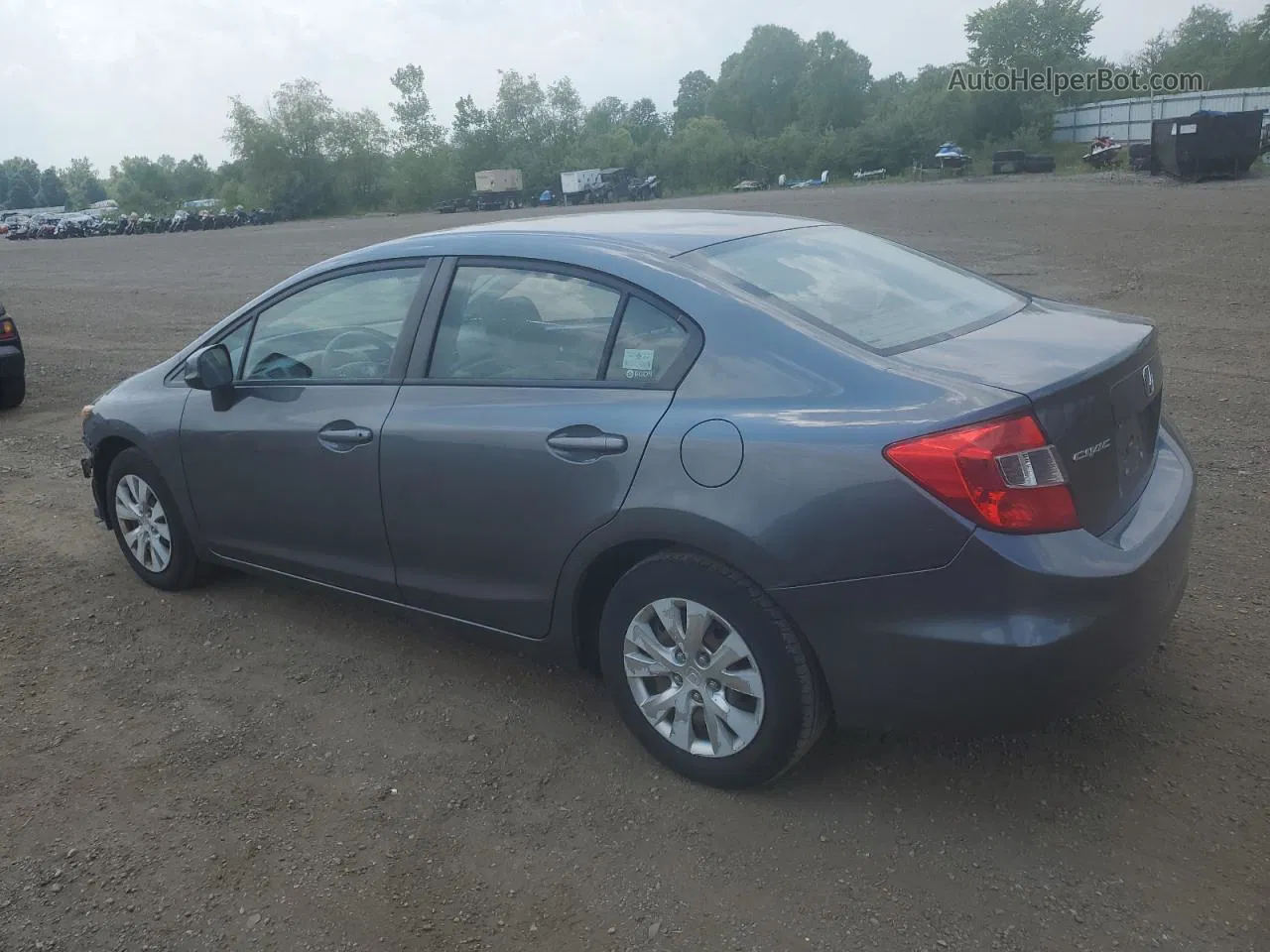 2012 Honda Civic Lx Gray vin: 19XFB2F56CE030912