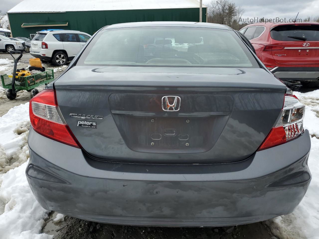 2012 Honda Civic Lx Gray vin: 19XFB2F56CE047094