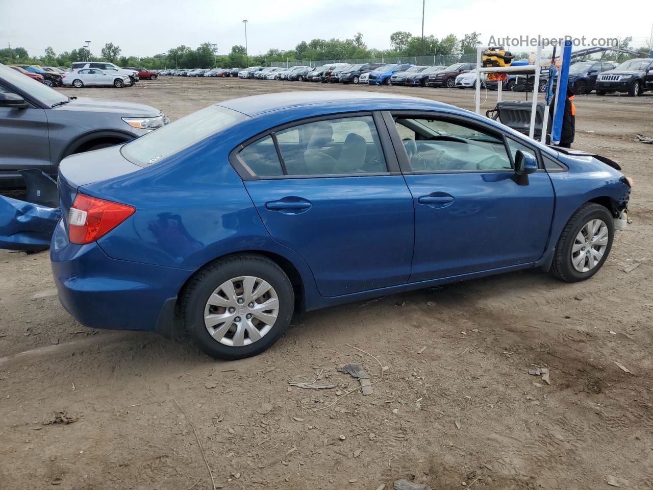 2012 Honda Civic Lx Blue vin: 19XFB2F56CE063330