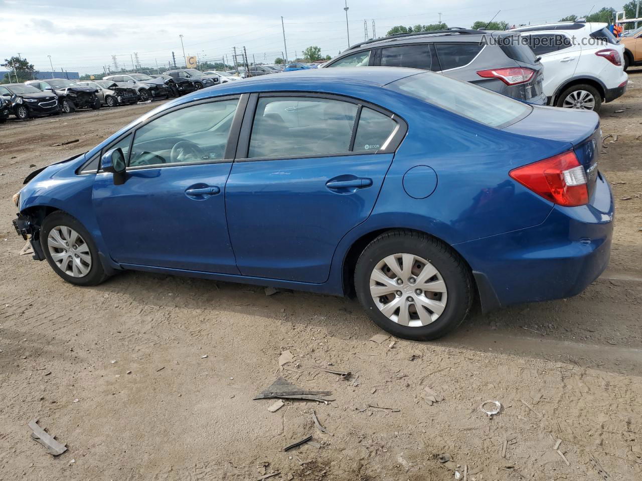 2012 Honda Civic Lx Blue vin: 19XFB2F56CE063330