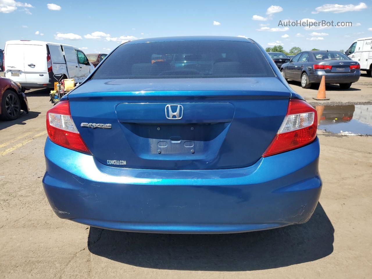 2012 Honda Civic Lx Blue vin: 19XFB2F56CE322768