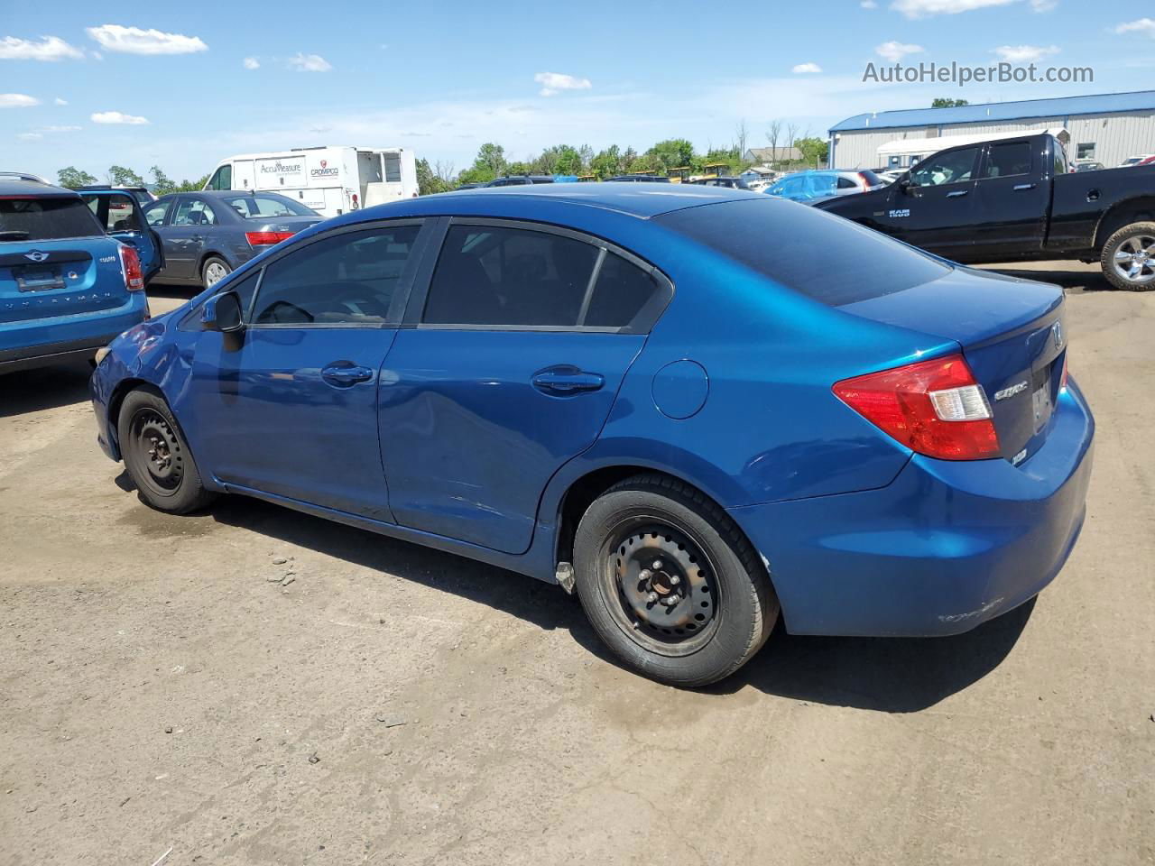 2012 Honda Civic Lx Blue vin: 19XFB2F56CE322768