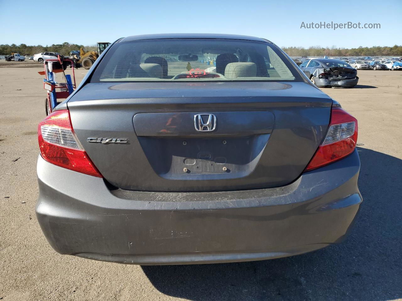 2012 Honda Civic Lx Gray vin: 19XFB2F56CE359156