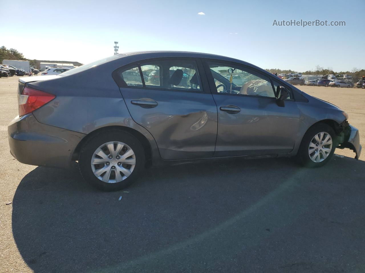 2012 Honda Civic Lx Gray vin: 19XFB2F56CE359156