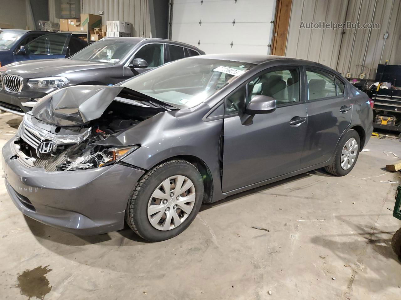 2012 Honda Civic Lx Charcoal vin: 19XFB2F56CE386454