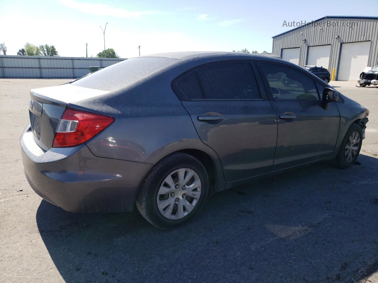 2012 Honda Civic Lx Gray vin: 19XFB2F56CE388043