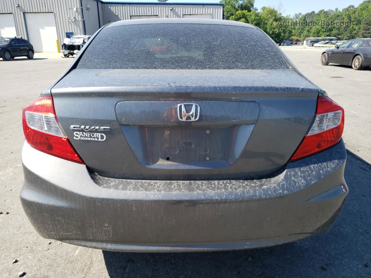 2012 Honda Civic Lx Gray vin: 19XFB2F56CE388043