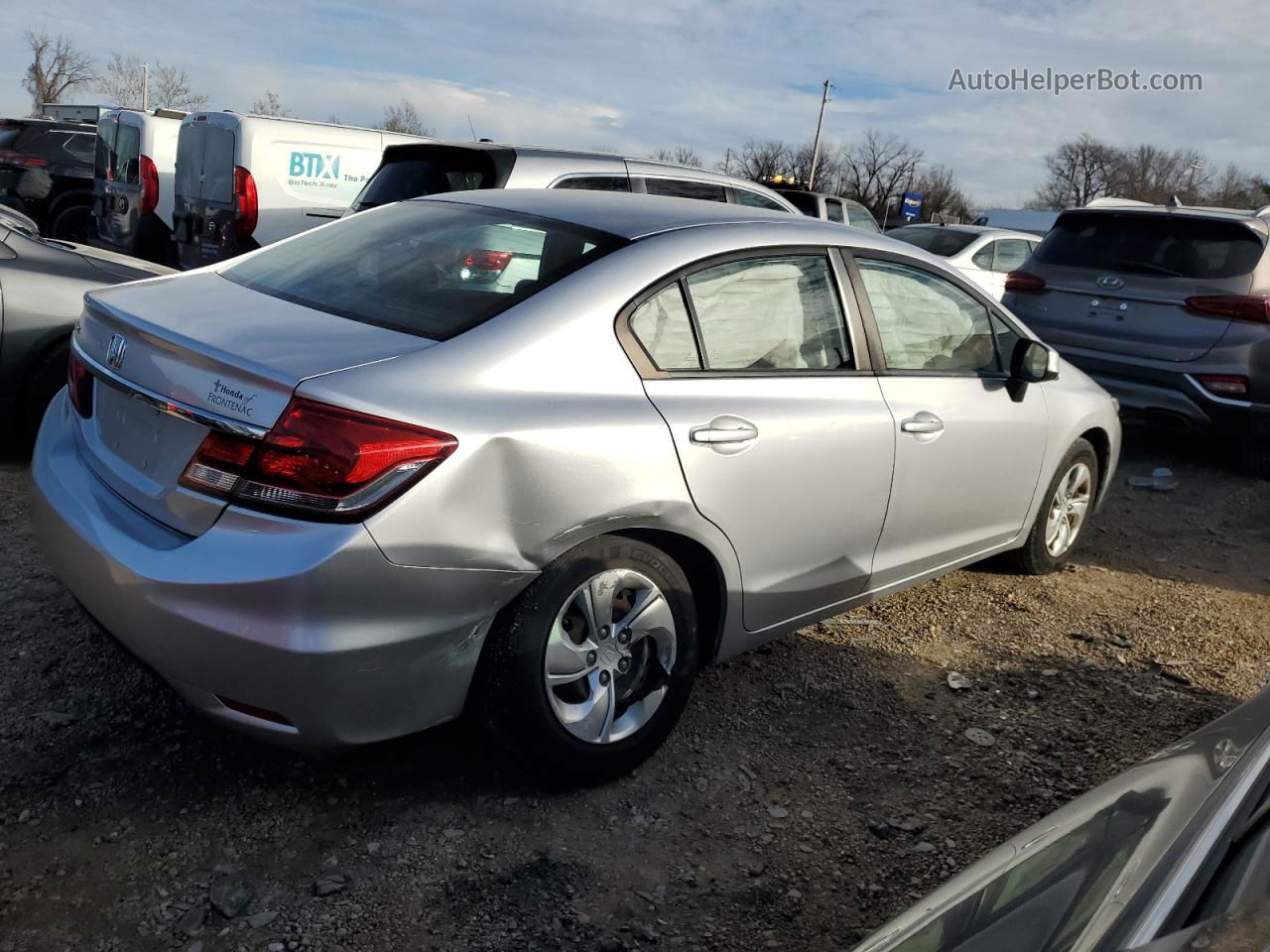 2013 Honda Civic Lx Silver vin: 19XFB2F56DE015280