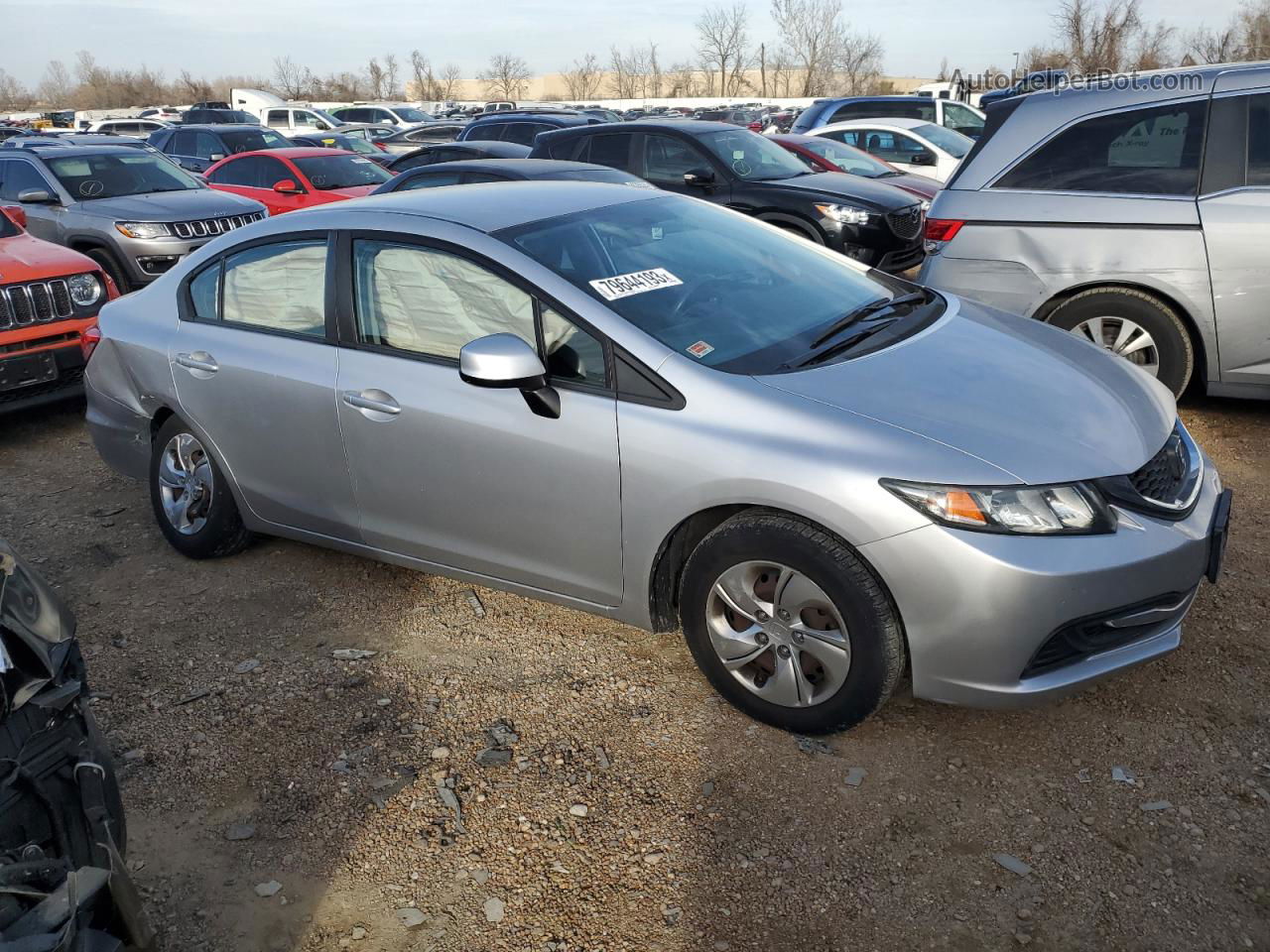 2013 Honda Civic Lx Серебряный vin: 19XFB2F56DE015280