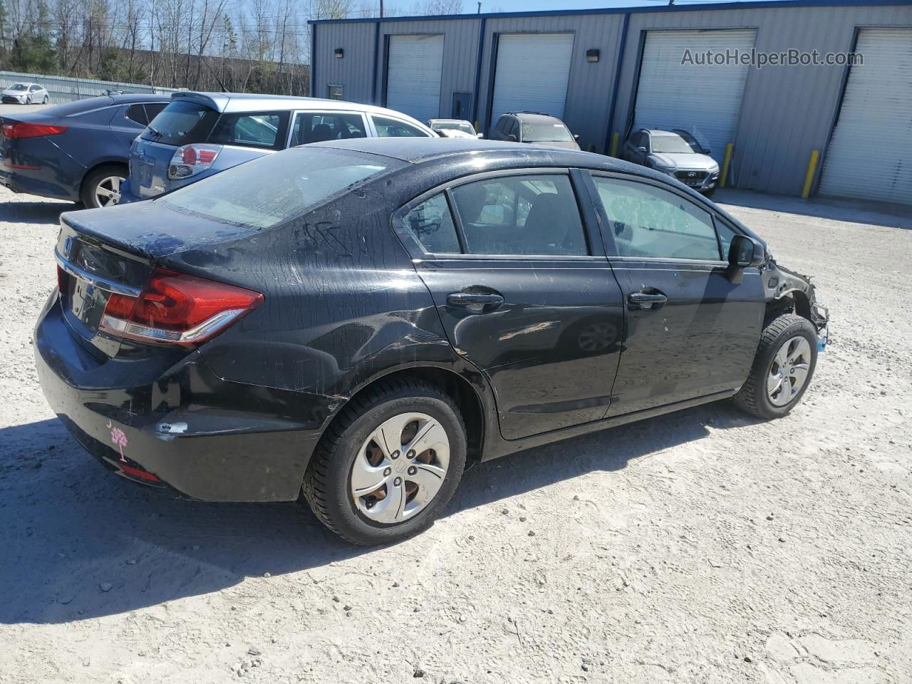 2013 Honda Civic Lx Black vin: 19XFB2F56DE047744