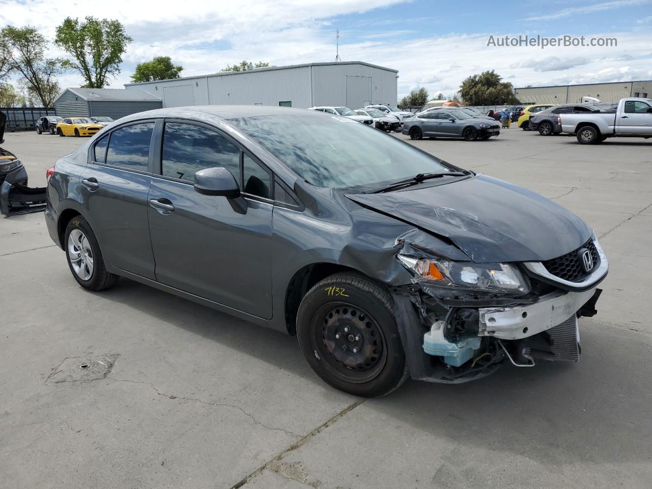 2013 Honda Civic Lx Серый vin: 19XFB2F56DE231579