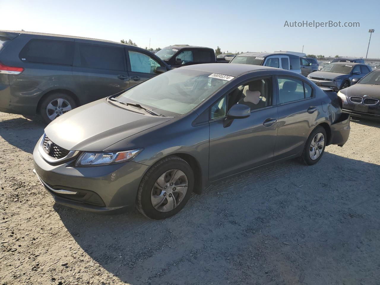 2013 Honda Civic Lx Silver vin: 19XFB2F56DE292771